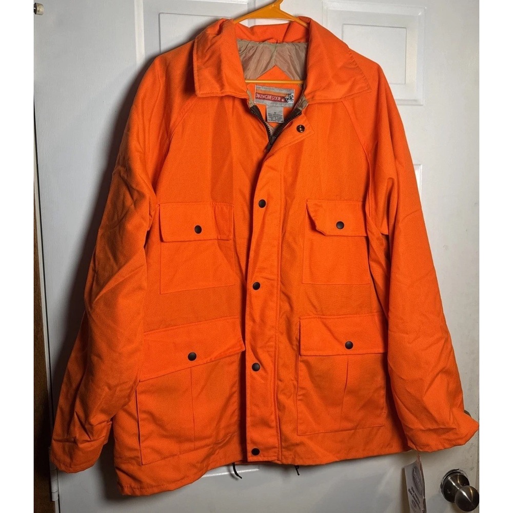 NWT Vintage Winchester‎ Hunting Jacket Med Blaze Orange Shell Only Made In Korea